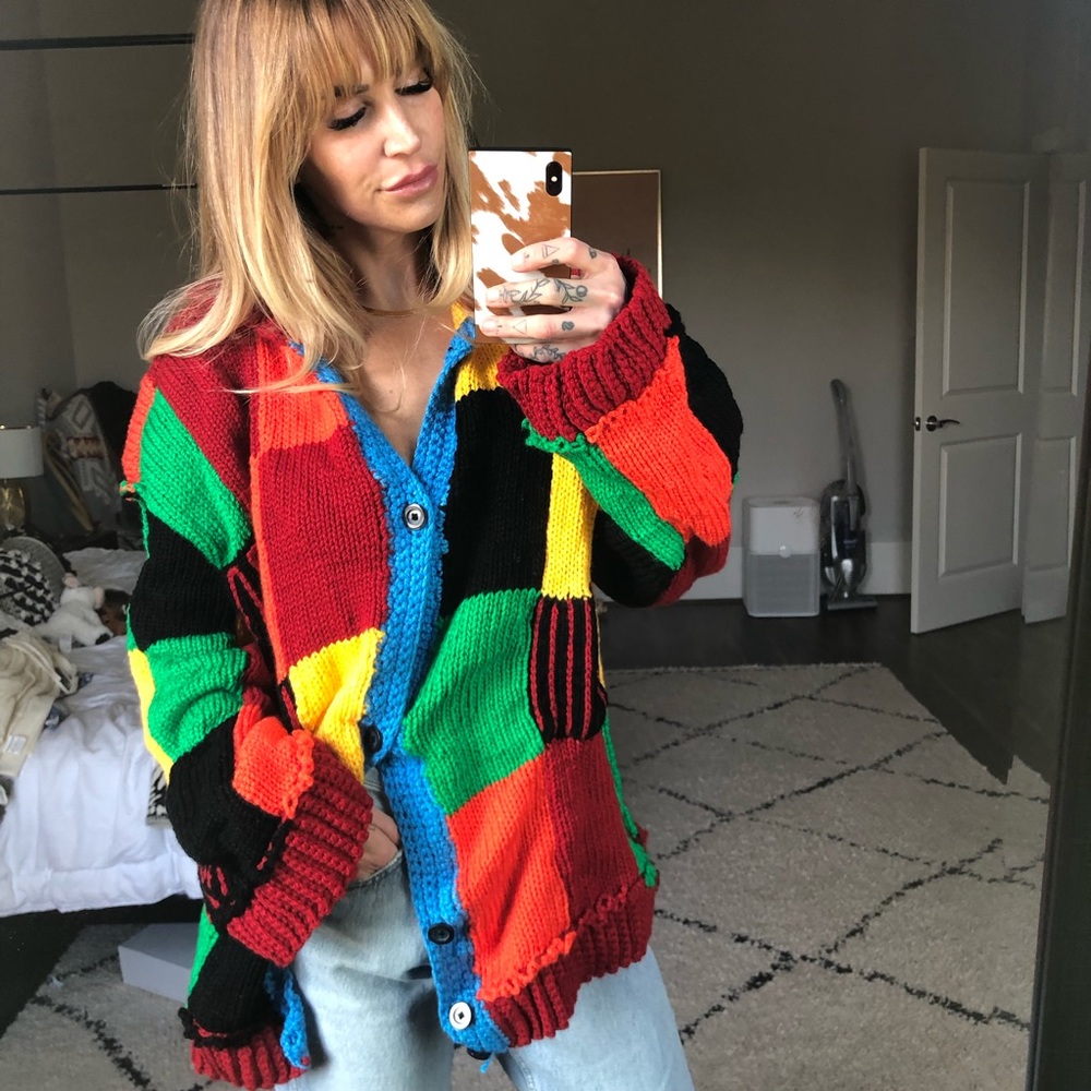 Harry Styles JW Anderson colourblock patchwork